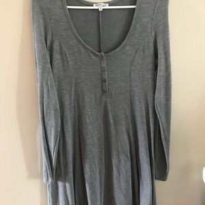 Gray Long Sleeve Dress